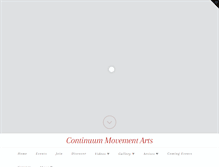 Tablet Screenshot of continuummovementarts.org